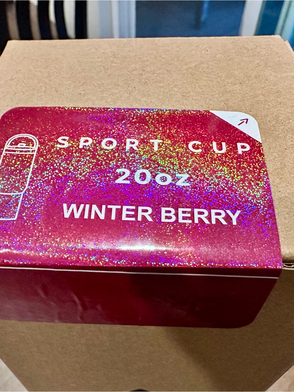 HydroJug Winter Berry Sparkle Sport Cup - Pink